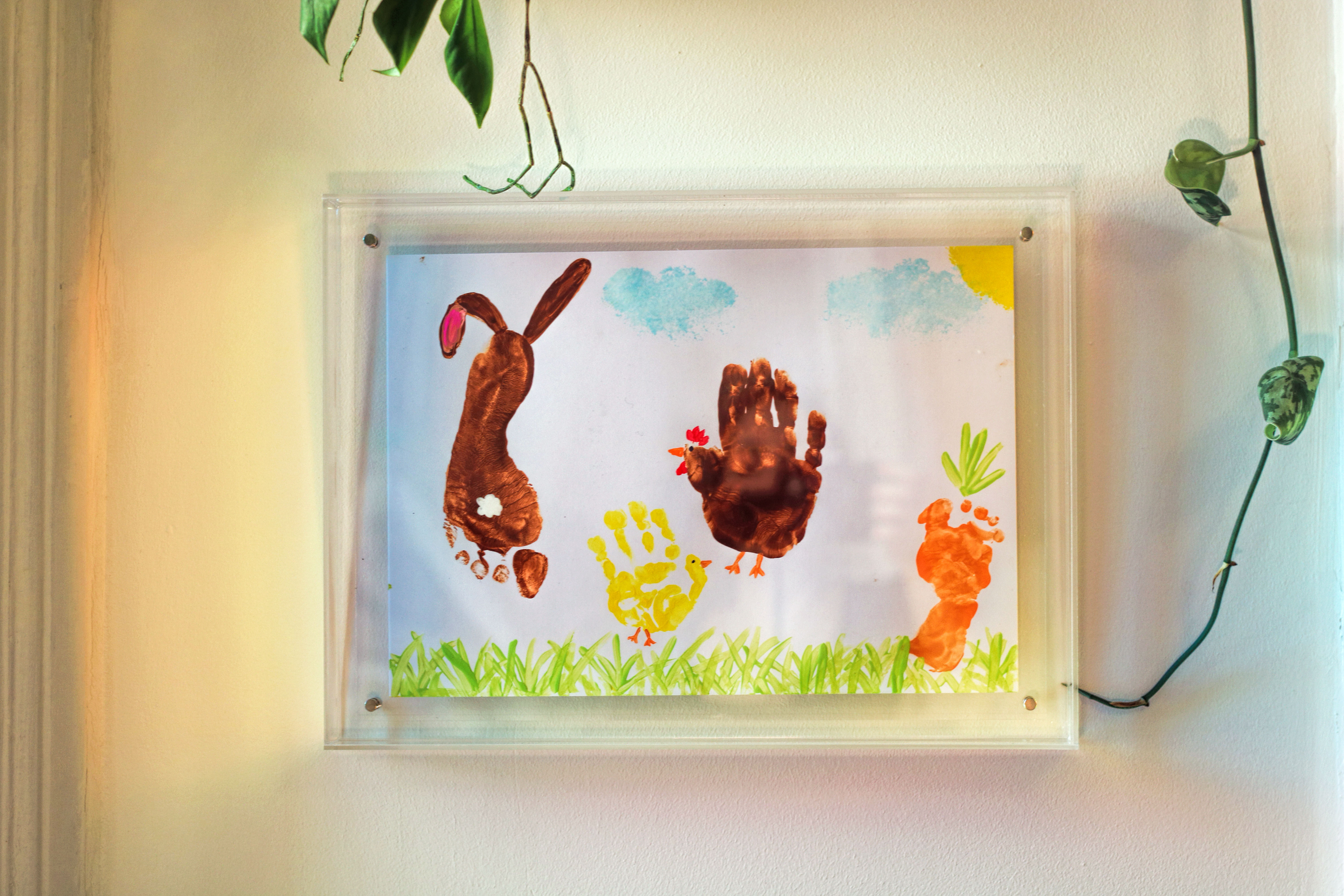 Ostergeschenk Großeltern Kleinkinder basteln Baby