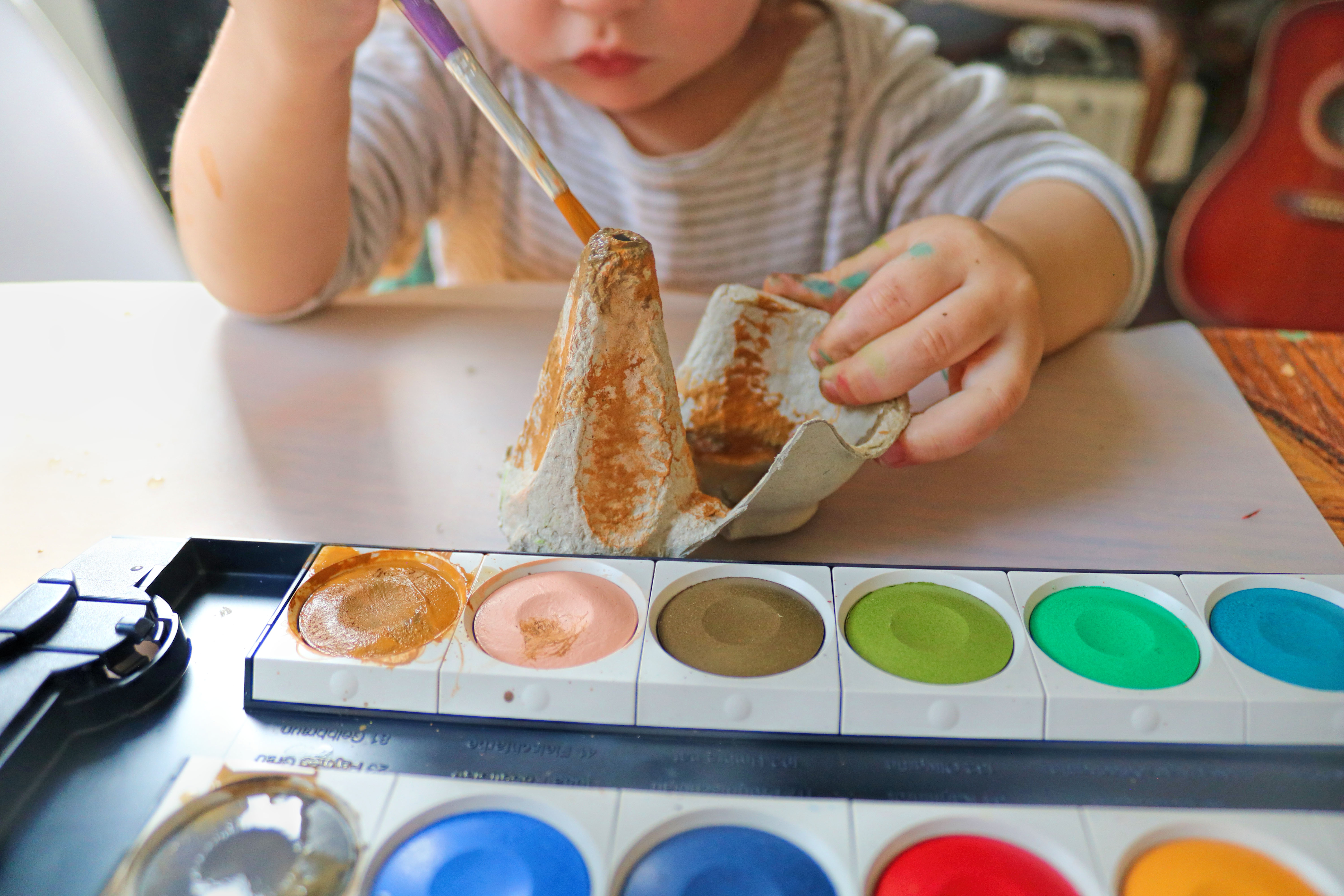 U3 Basteln Ostern Eierbecher Huhn Kleinkind Wasserfarbe Kleinkinder, 2 Jahre unter 3