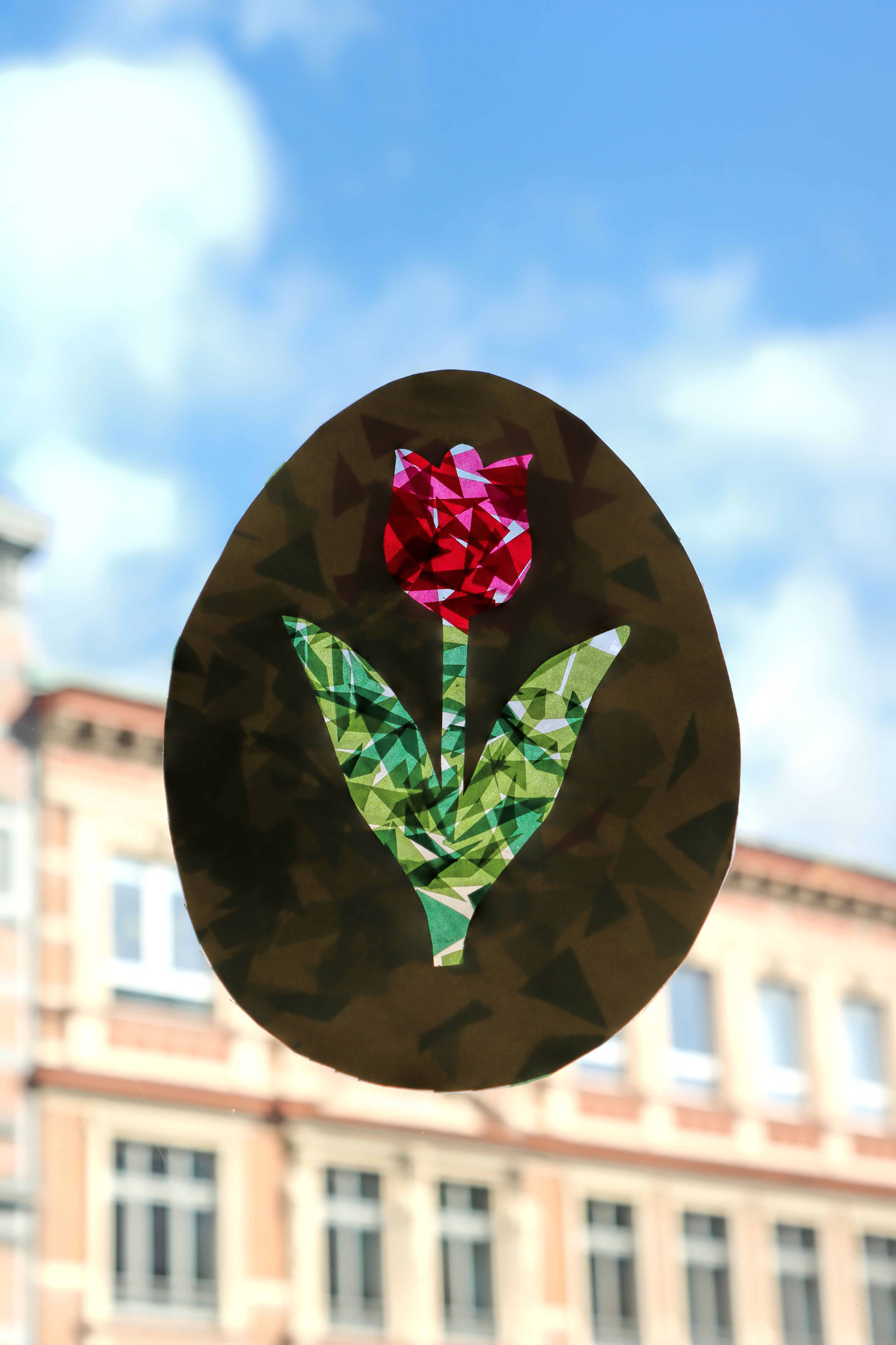 Fensterbild Kleinkind U3 Ostern einfach 1 Jahr 2 Jahre 3 Jahre