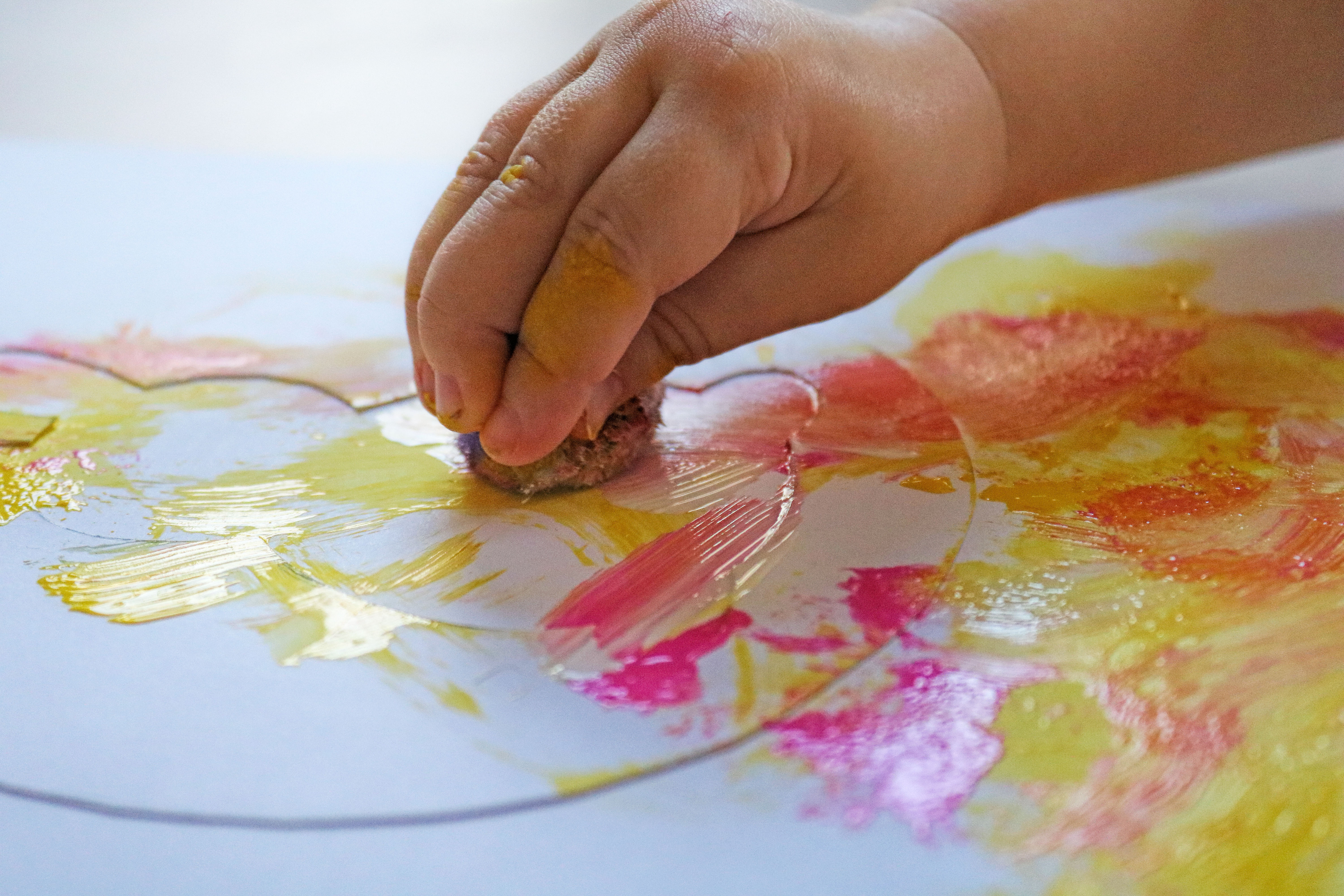 drucken stempeln kleinkinder fingerfarbe