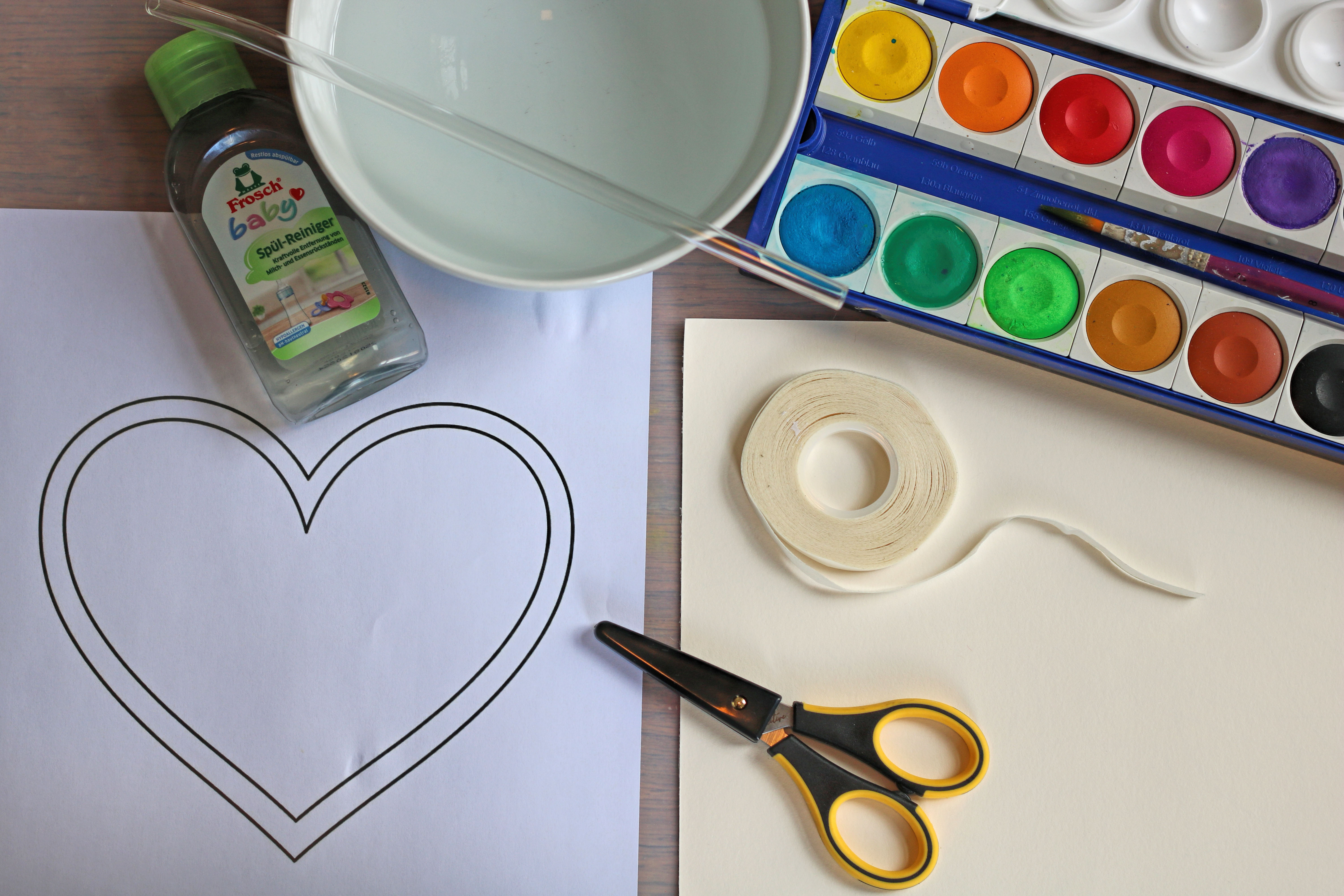 Pustebilder Kleinkind basteln Muttertag u3 2 Jahre